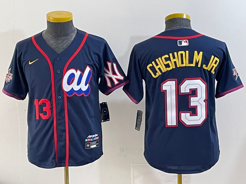 Youth 2025 New York Yankees #13  Chisholm Jr Nike MLB All Star Jersey style 725002